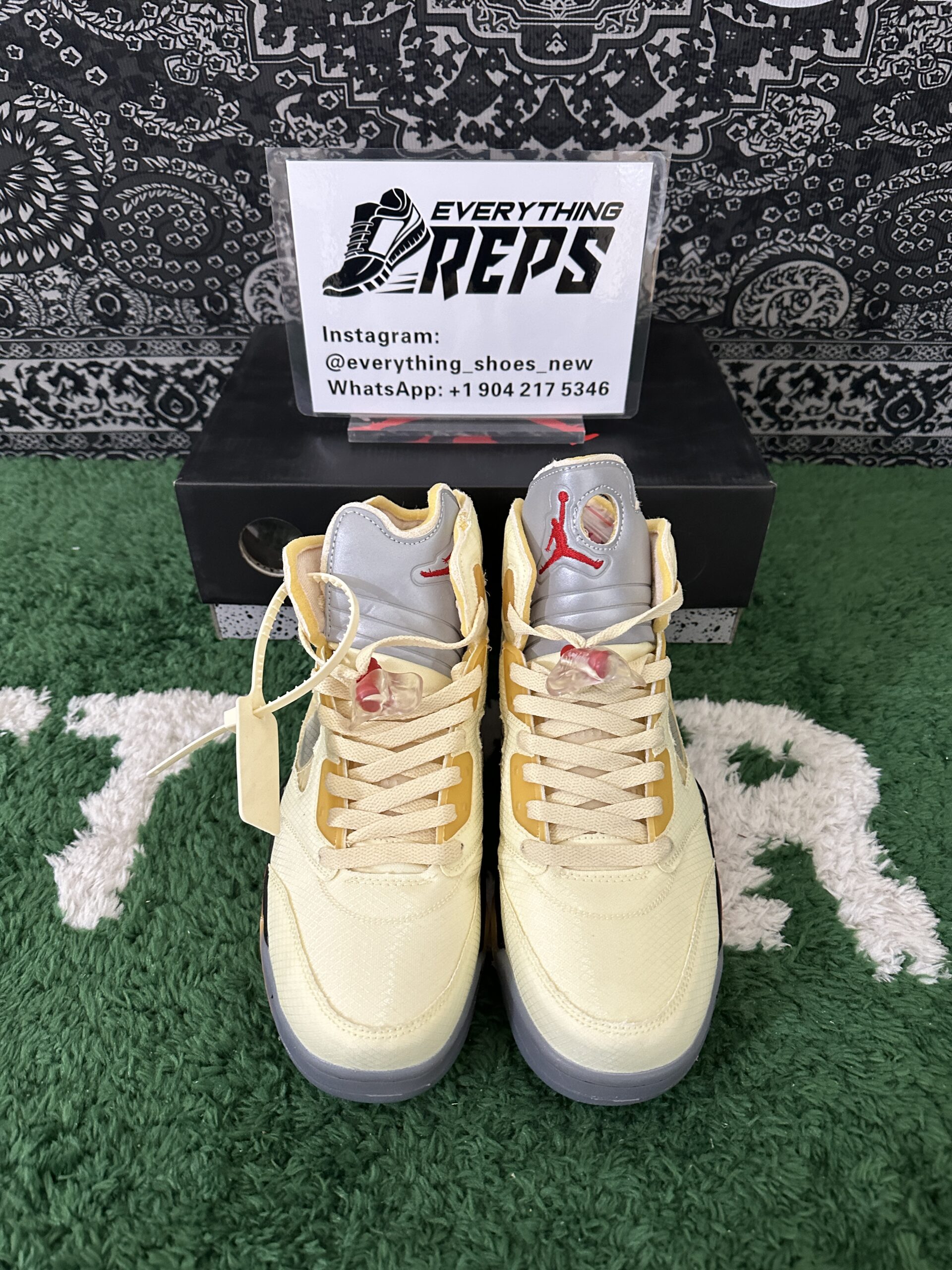 Jordan 5 Retro OFF-WHITE Sail - Image 2