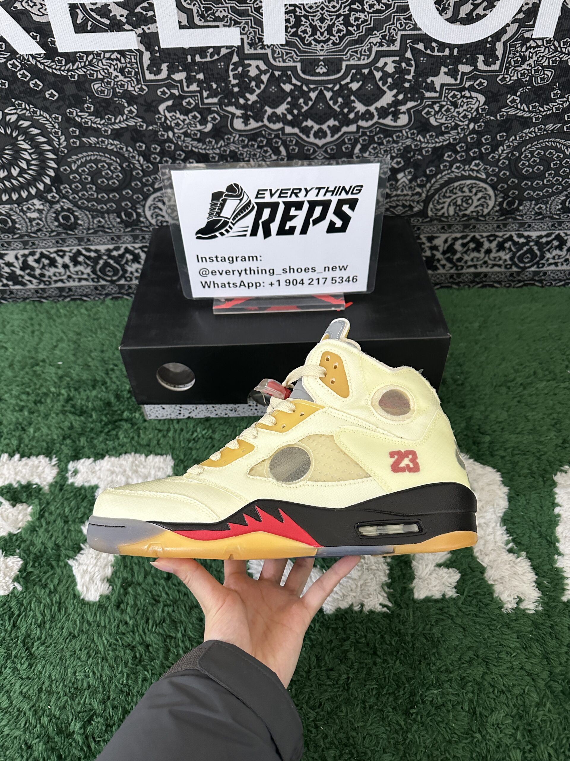 Jordan 5 Retro OFF-WHITE Sail - Image 7