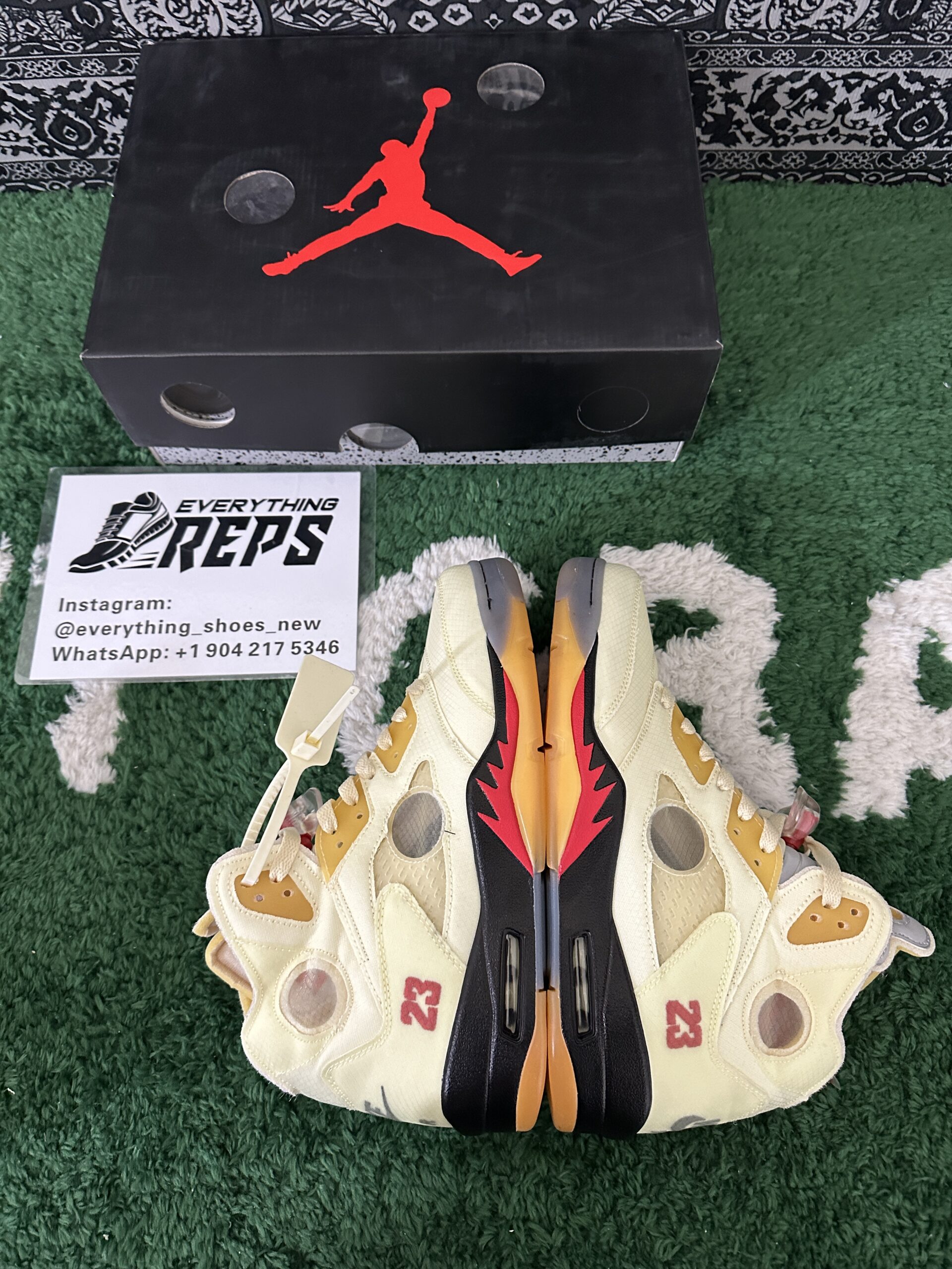Jordan 5 Retro OFF-WHITE Sail - Image 10