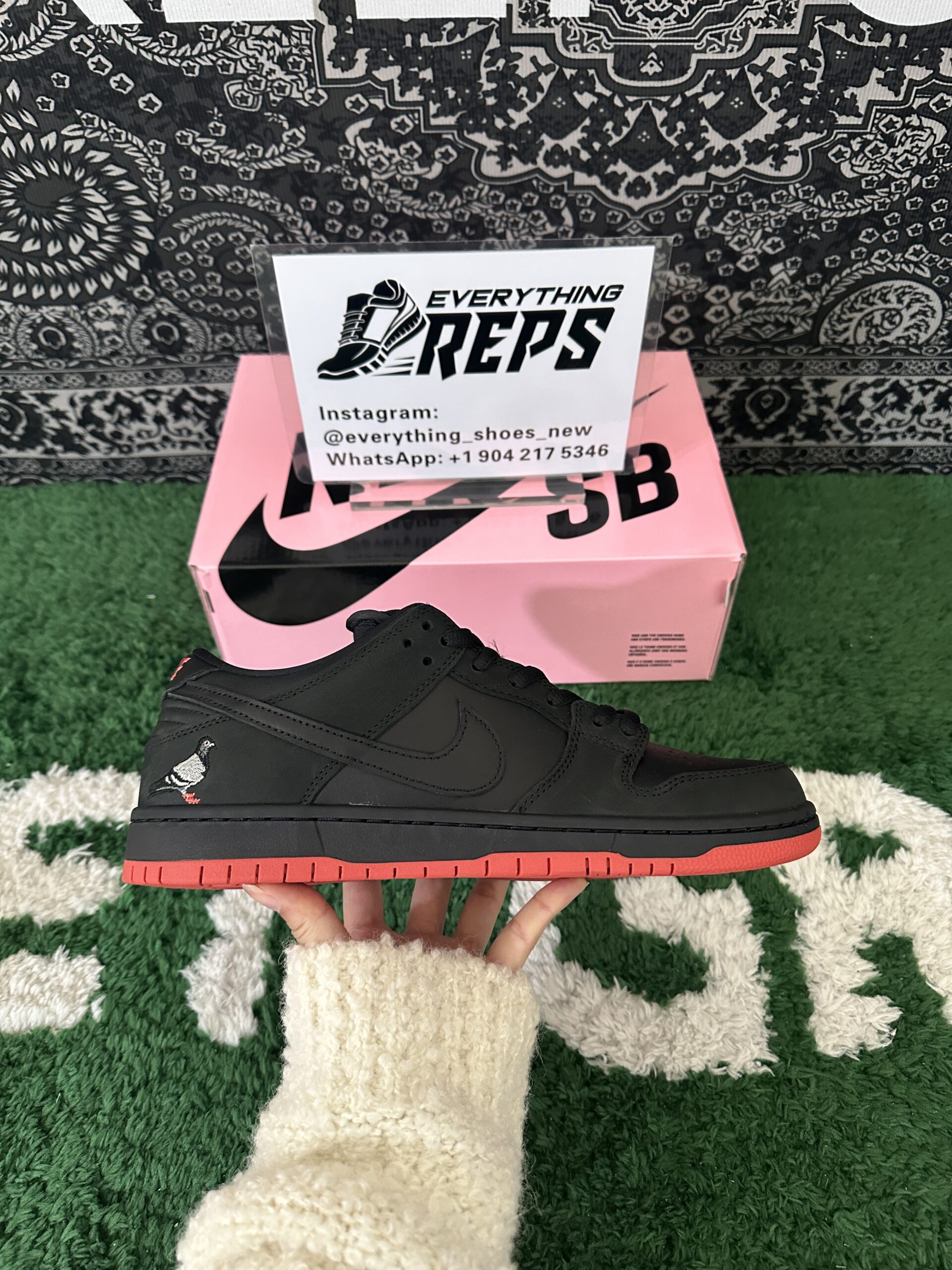 Nike SB Dunk Low Black Pigeon - Image 6