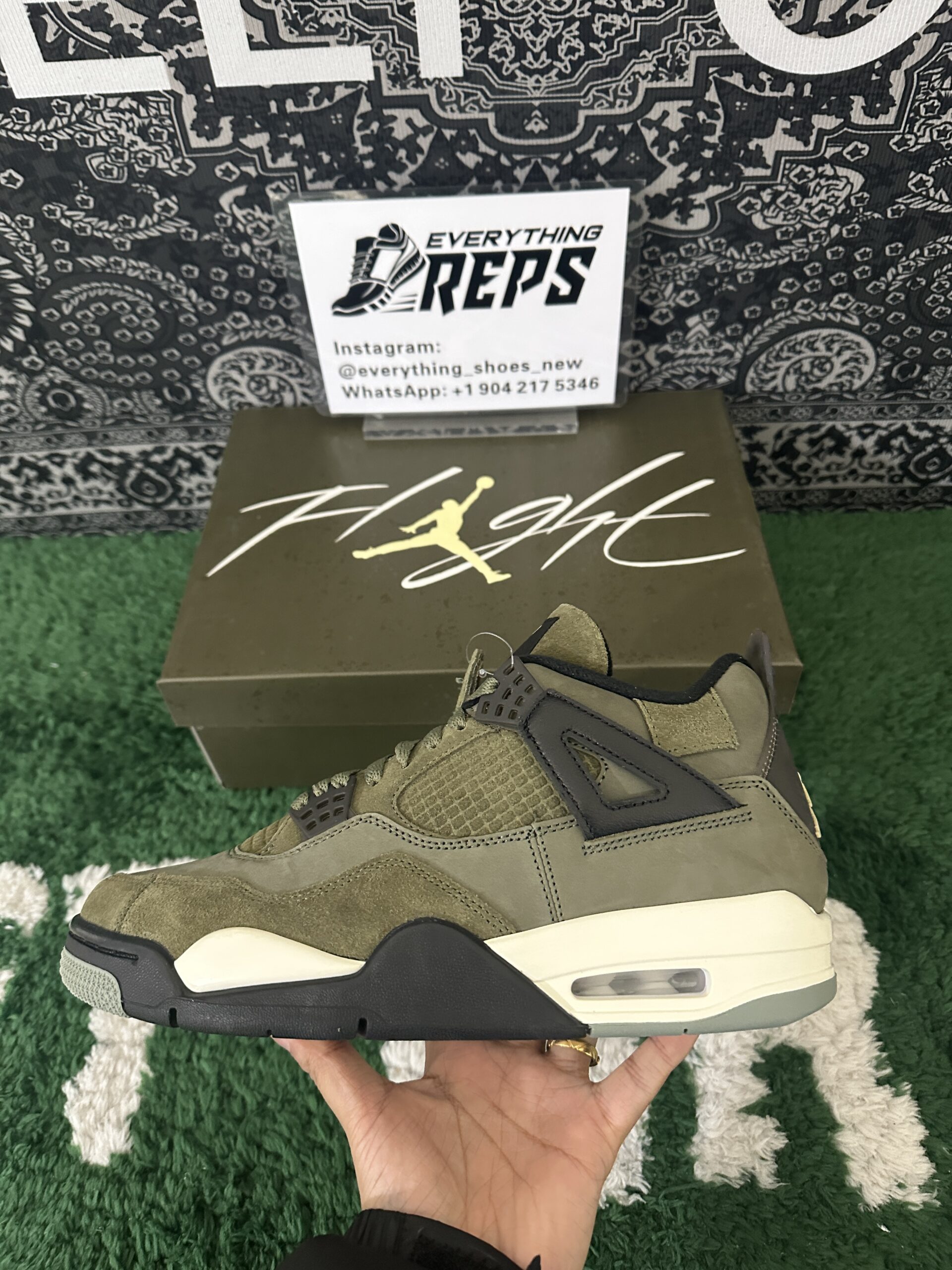 Air Jordan 4 Craft Medium Olive - Image 6