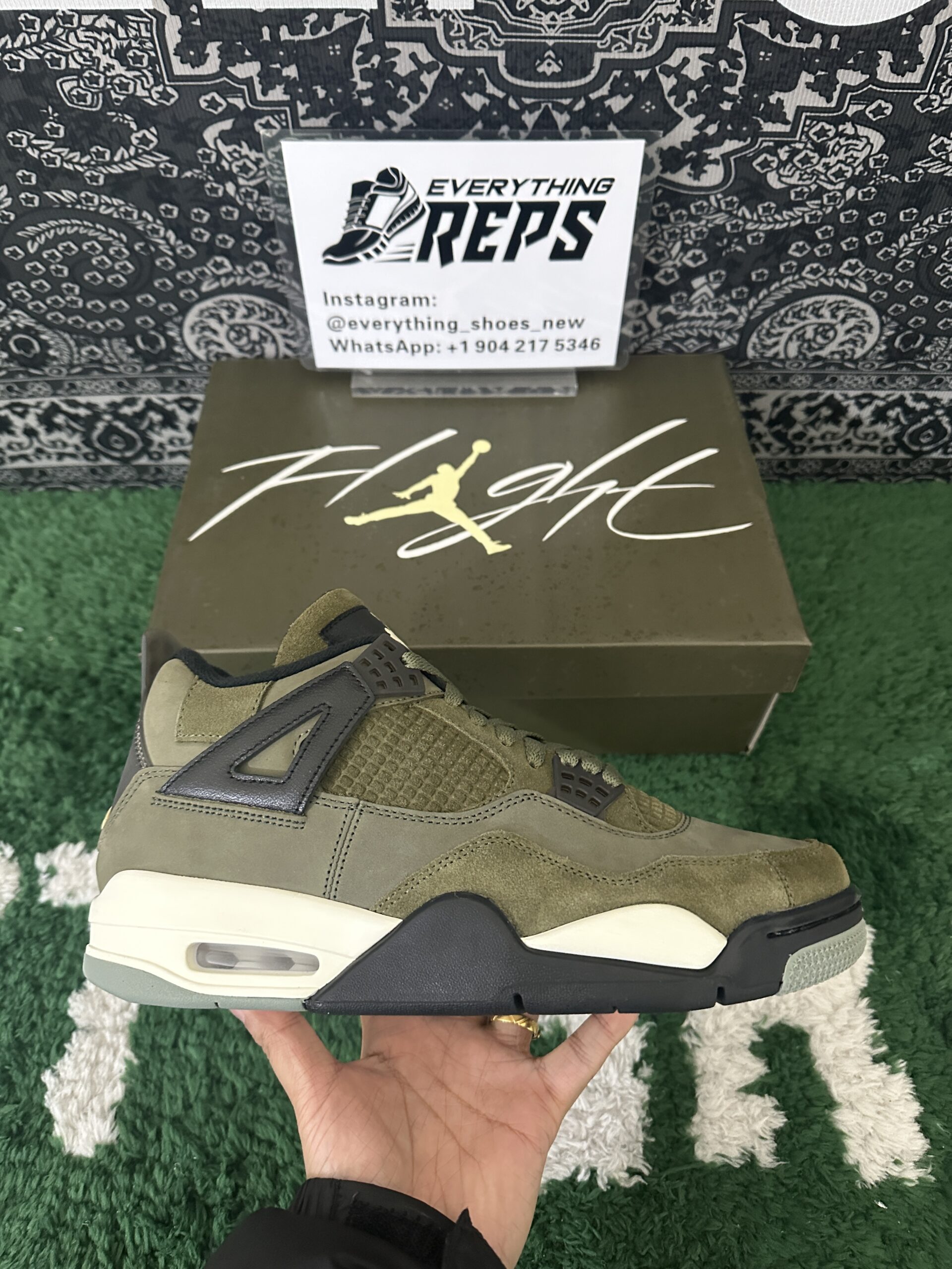 Air Jordan 4 Craft Medium Olive - Image 5