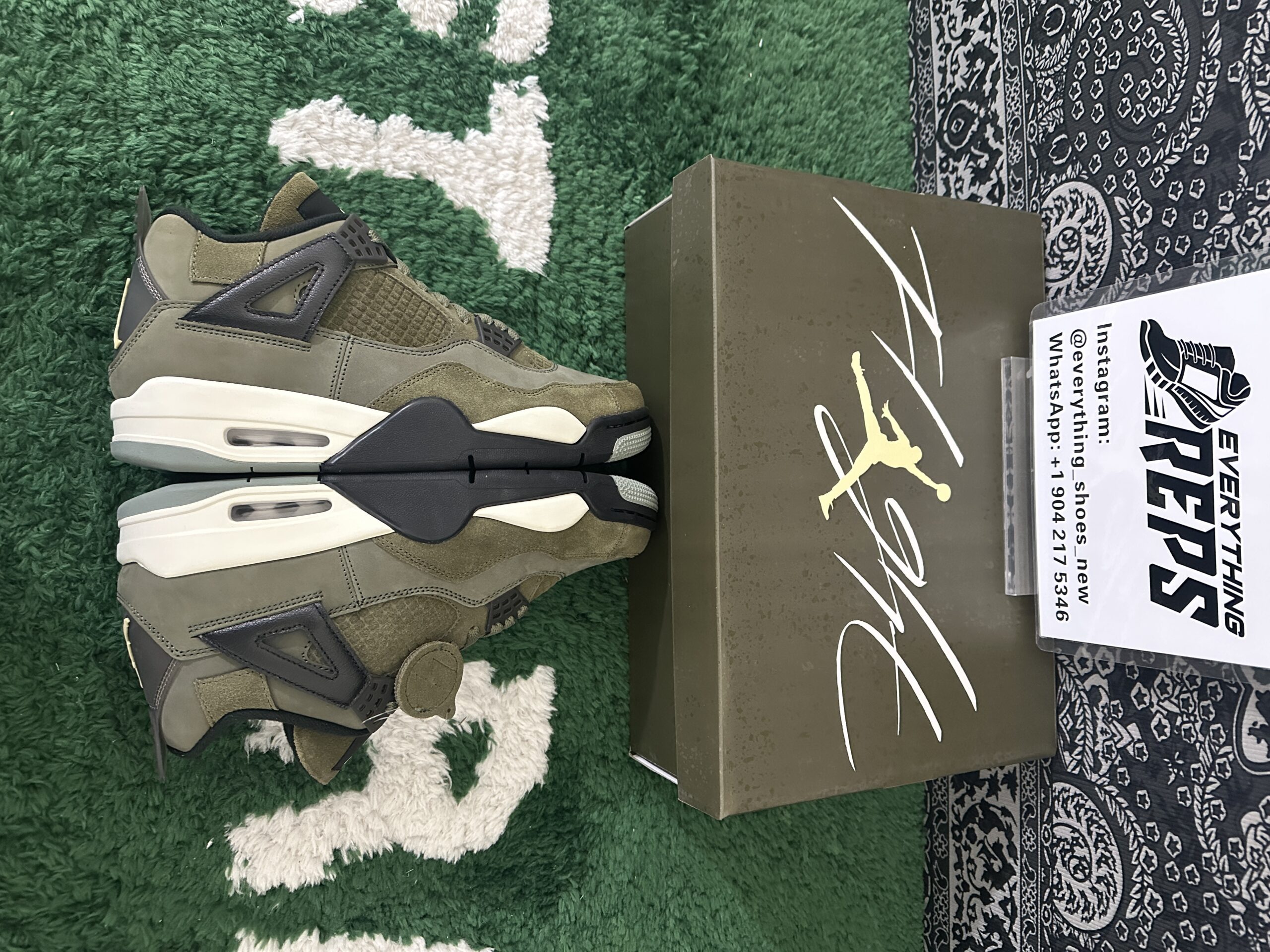 Air Jordan 4 Craft Medium Olive - Image 3