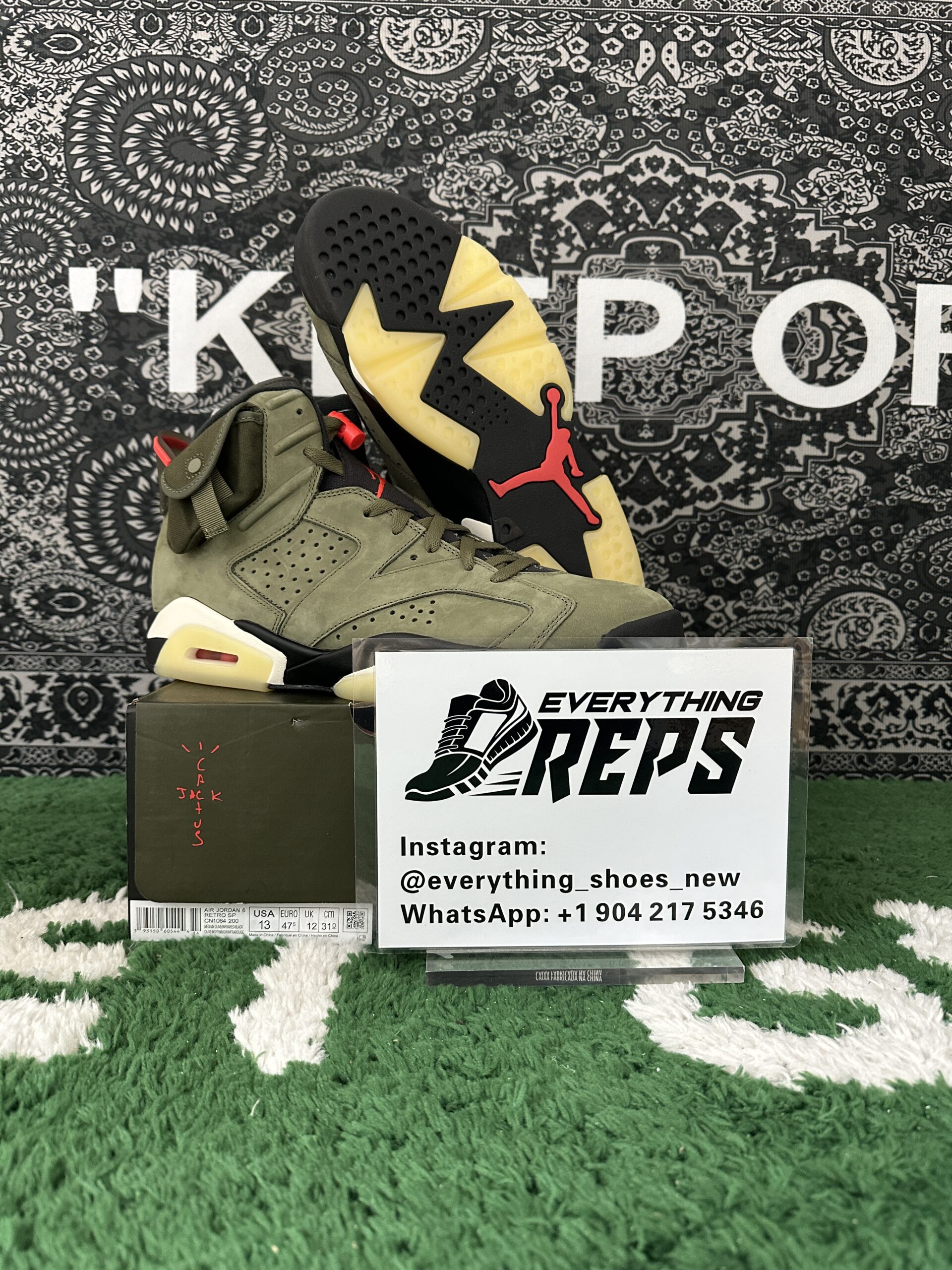 Jordan 6 Retro Travis Scott Olive - Image 2