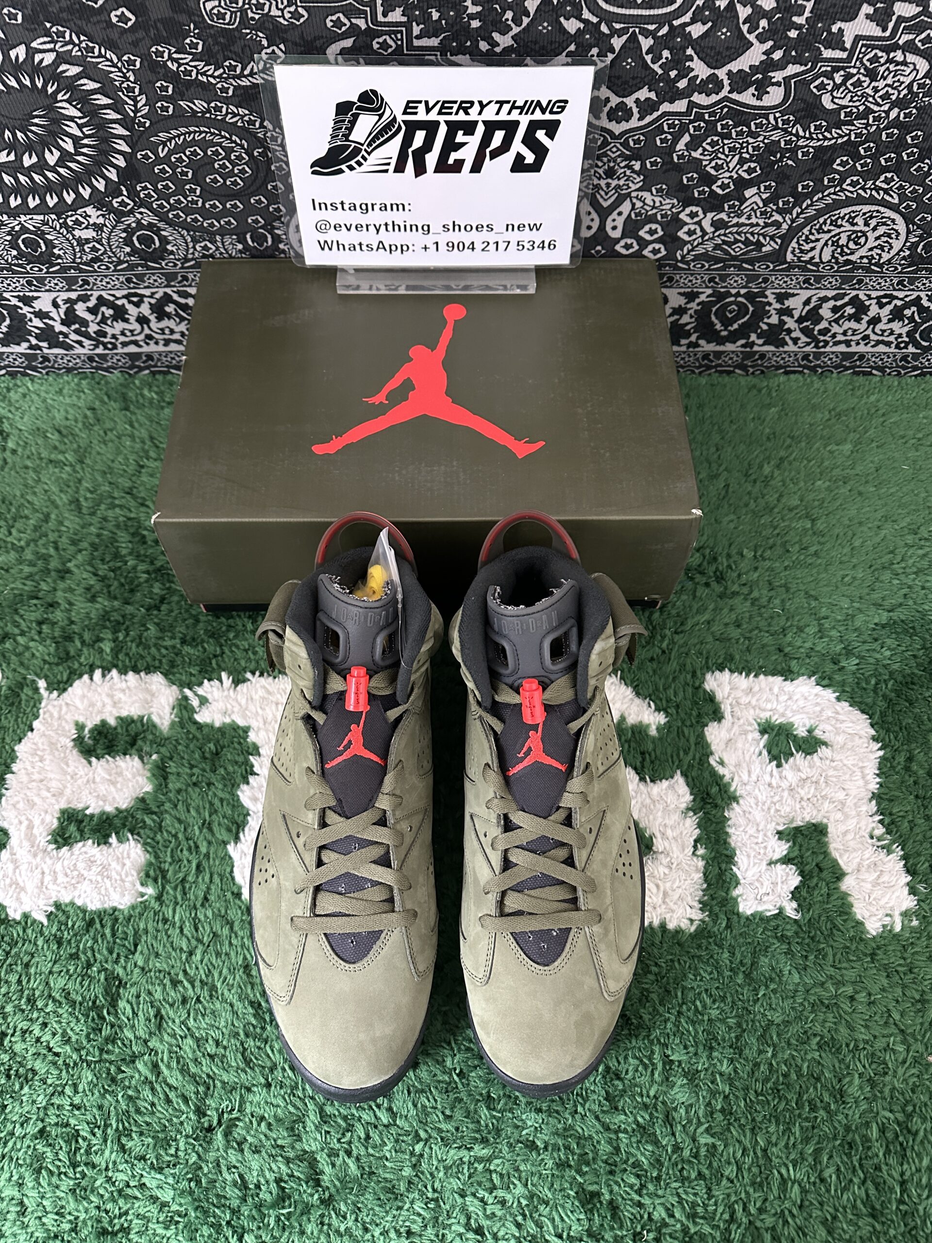Jordan 6 Retro Travis Scott Olive - Image 3