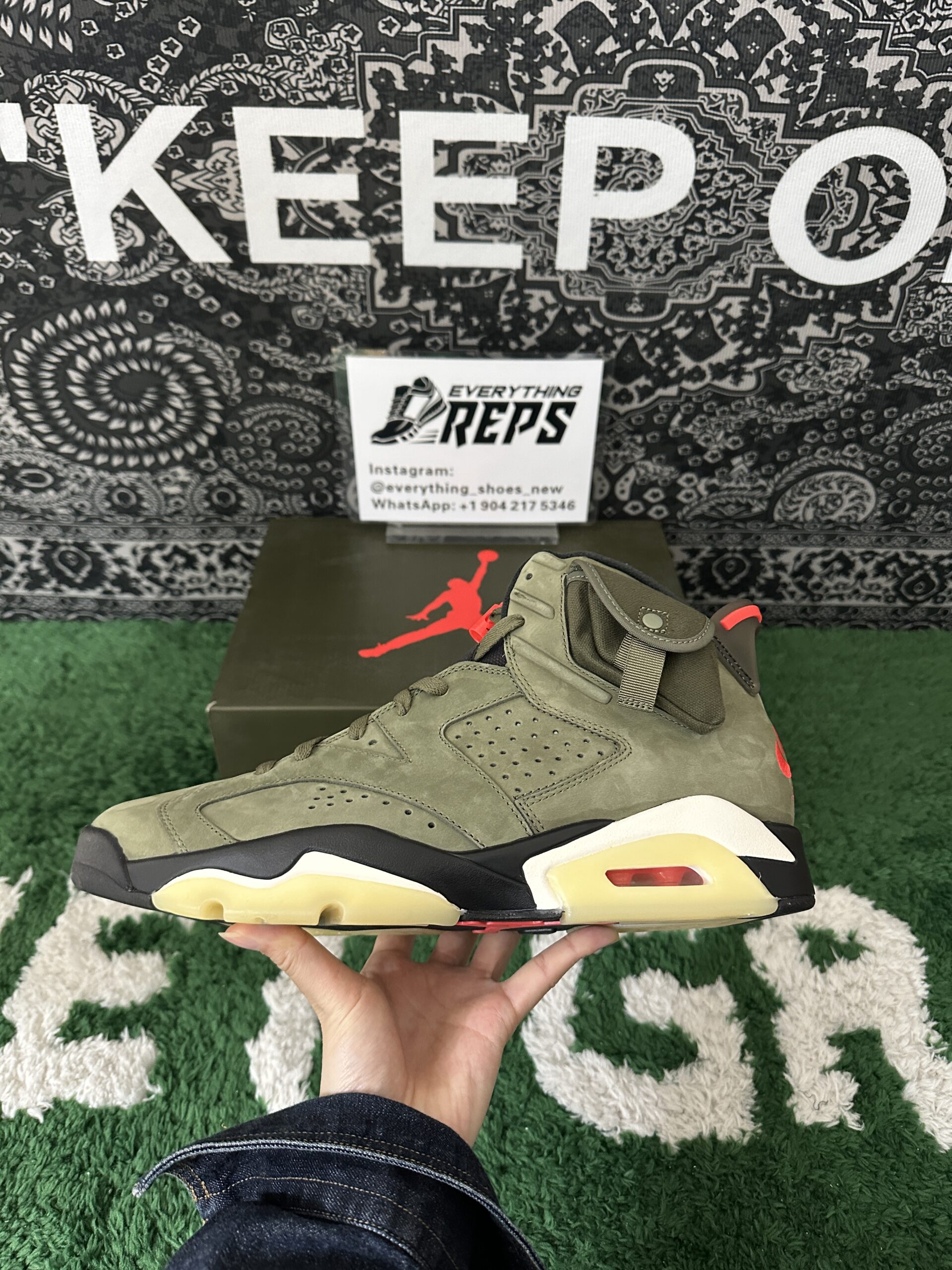 Jordan 6 Retro Travis Scott Olive - Image 7