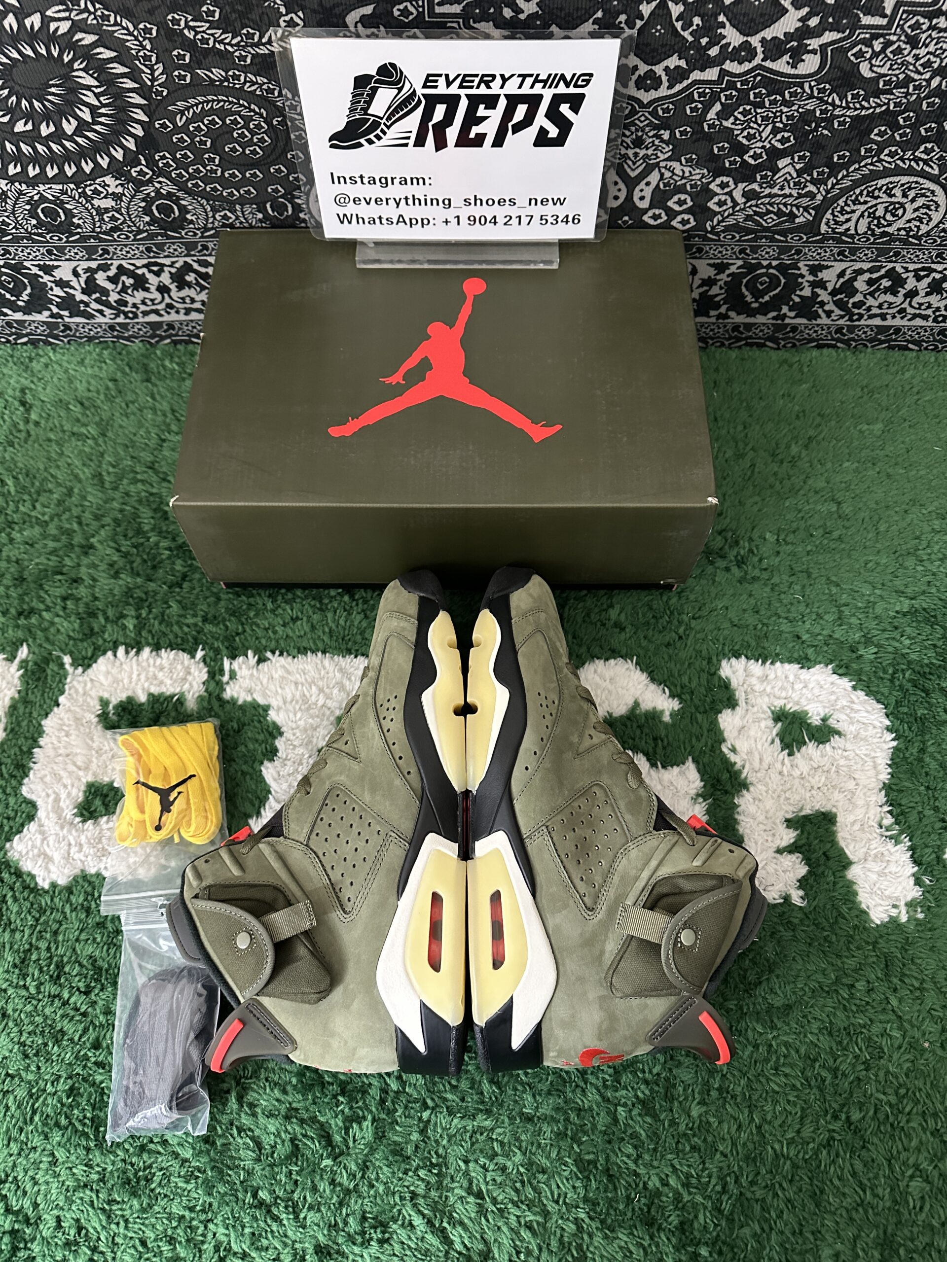 Jordan 6 Retro Travis Scott Olive - Image 10