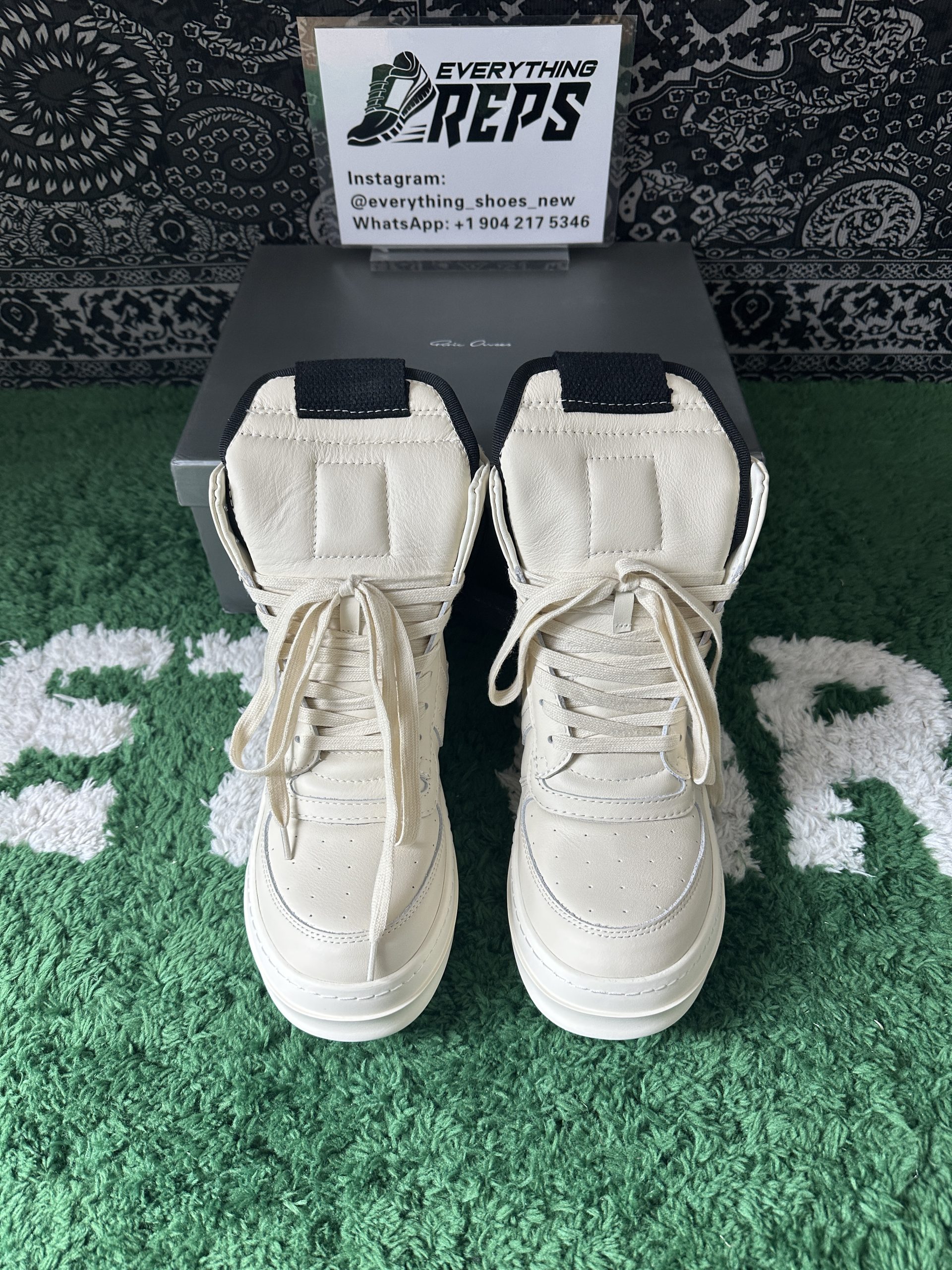 Rick Owens GeoBasket White - Image 3