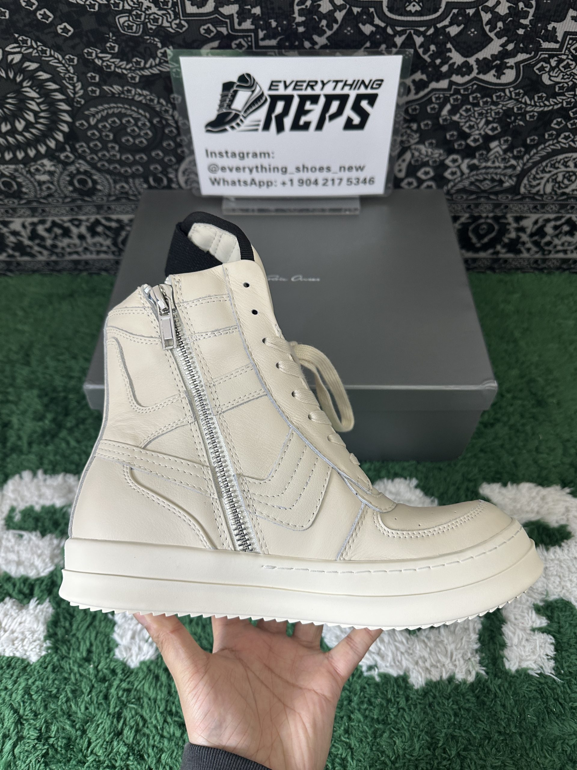 Rick Owens GeoBasket White - Image 5