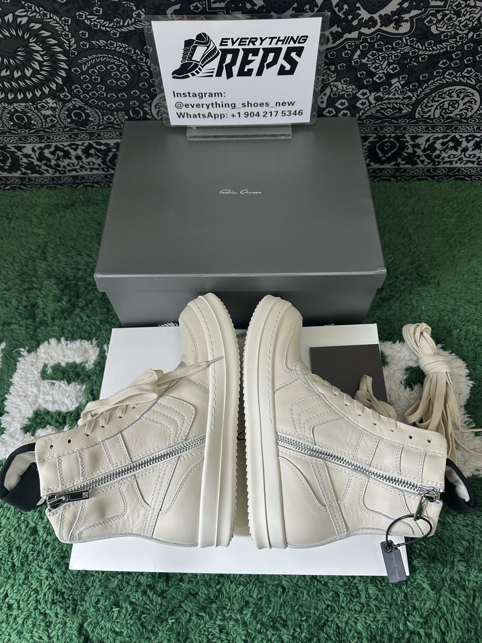 Rick Owens GeoBasket White - Image 9