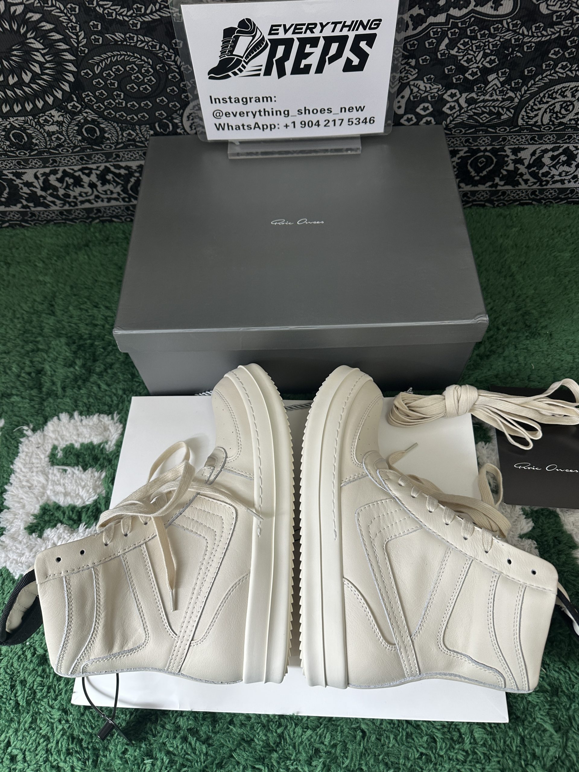 Rick Owens GeoBasket White - Image 10